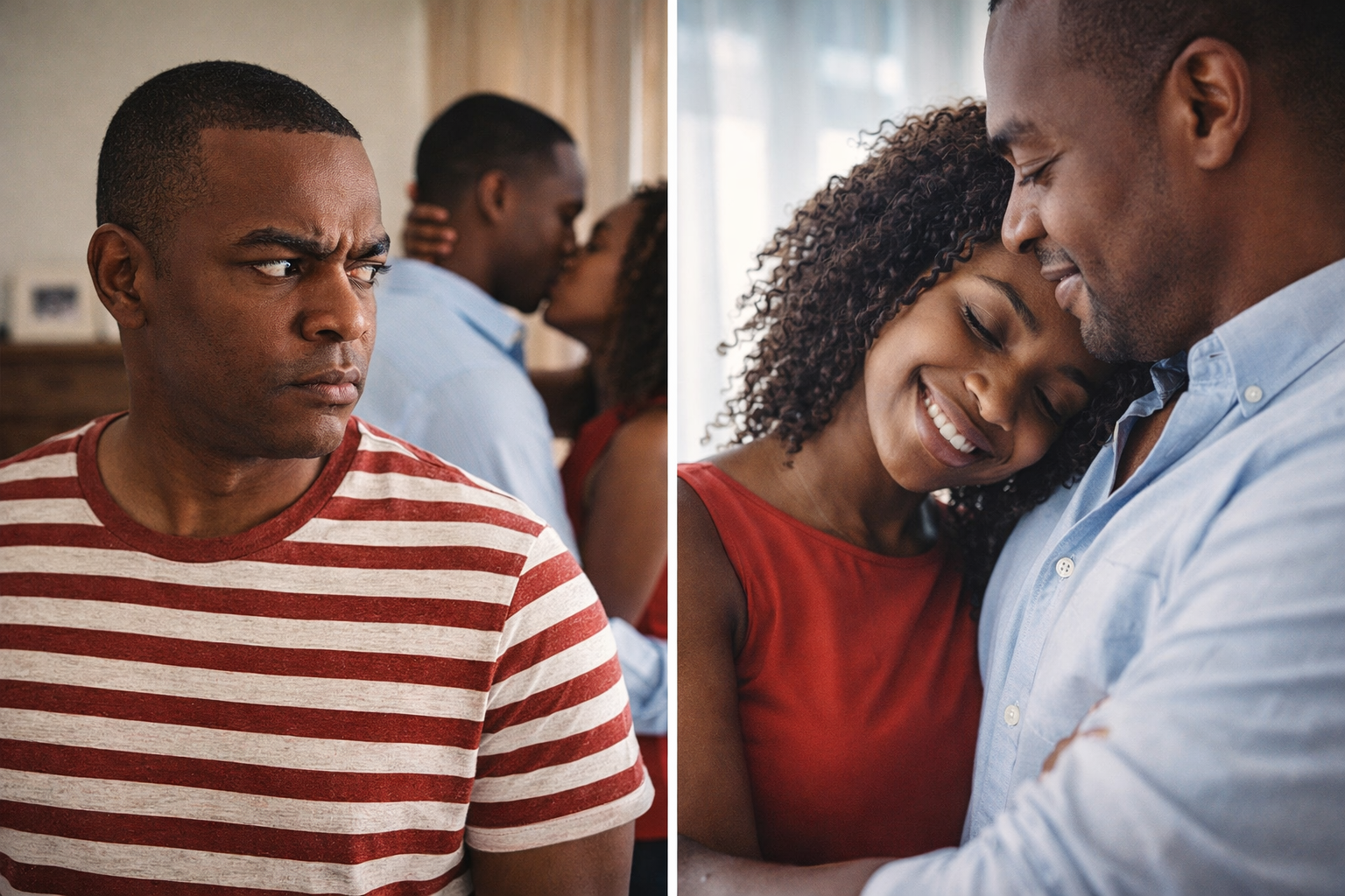 Smartphone screen showing blurred WhatsApp messages