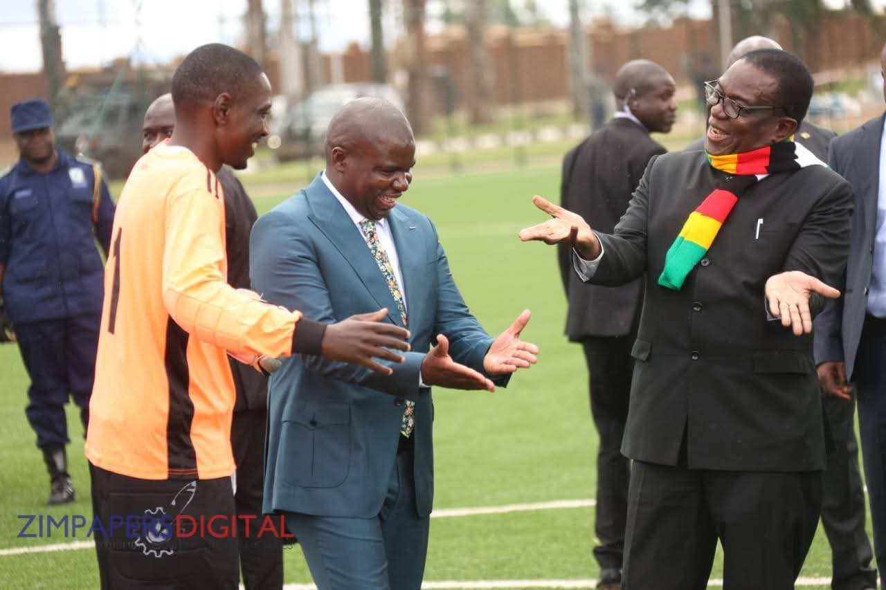 President Mnangagwa touring the Geo Pomona site.