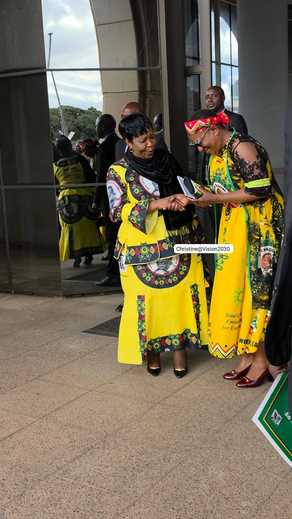 First Lady Auxillia Mnangagwa engaging with rural community members.