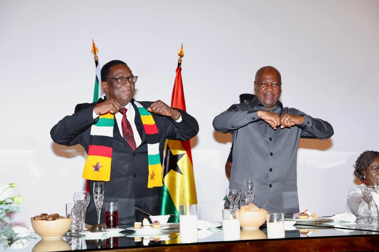 President Emmerson Mnangagwa at a diplomatic function