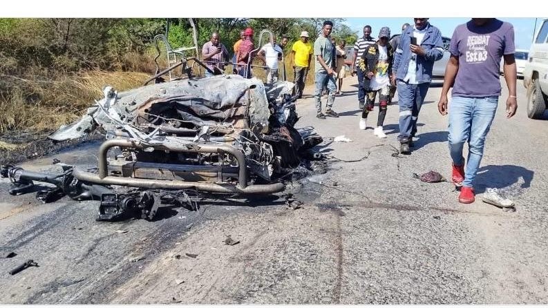 Emergency response on the Bulawayo–Beitbridge Road after a kombi fire near Gwanda tollgate