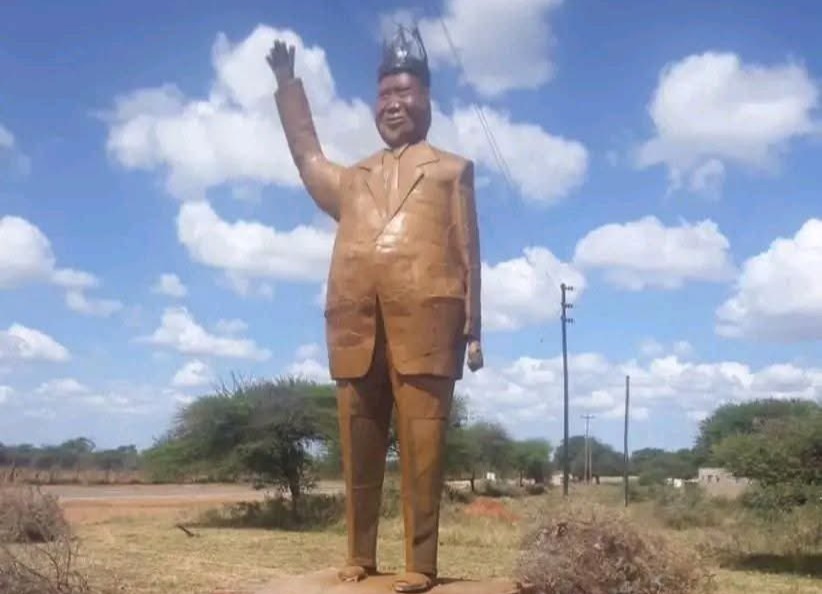 A newly installed statue of liberation hero Joshua Nkomo in Maphisa, Matabeleland South, ahead of Zimbabwe’s Independence Day celebrations.
