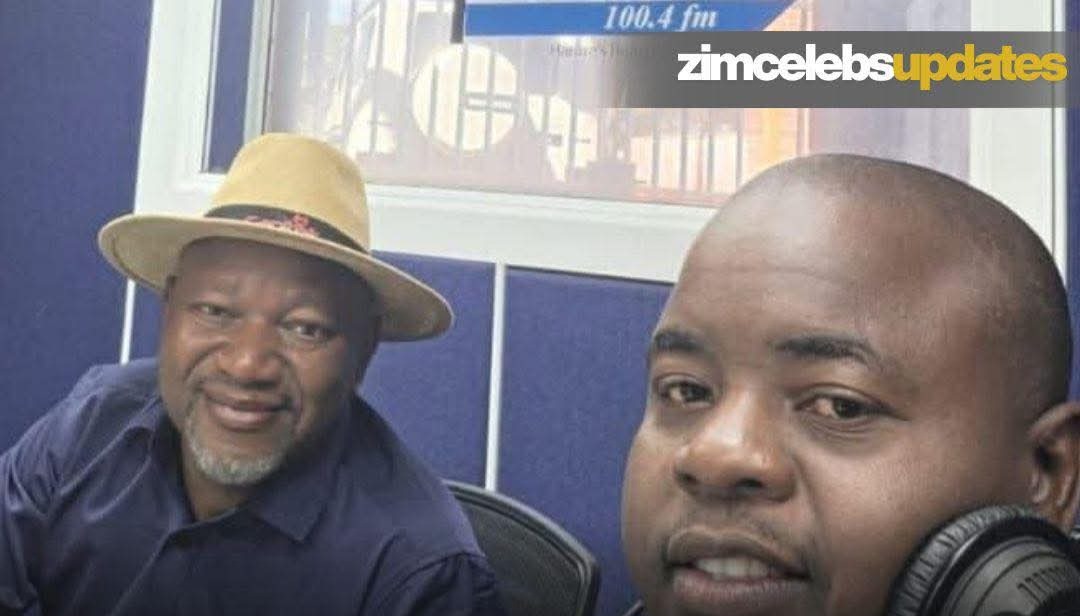 Wicknell Chivayo speaking at a press event with Zimpapers journalists in the background