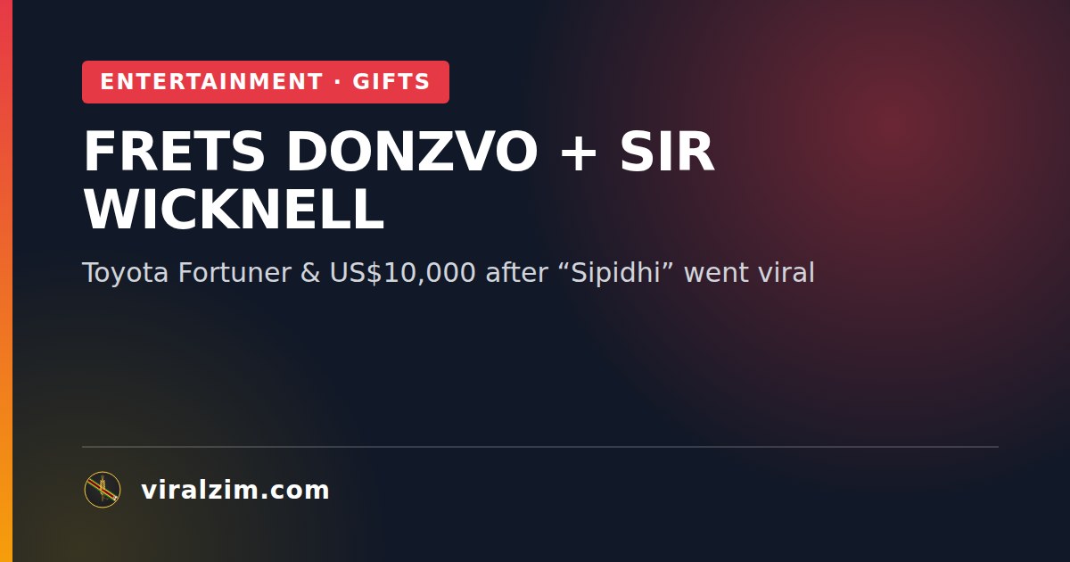 Comedian Frets Donzvo gifted a Toyota Fortuner by Sir Wicknell Chivayo