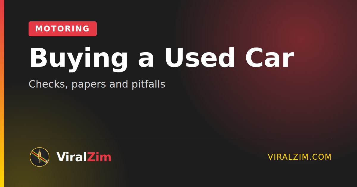 Buying a Used Car in Zimbabwe: Checks, Papers and Pitfalls