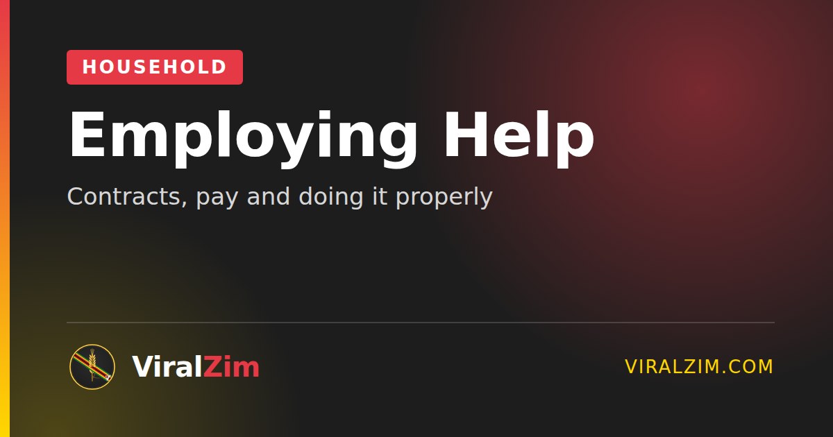 Employing a Domestic Worker in Zimbabwe: Doing It Properly