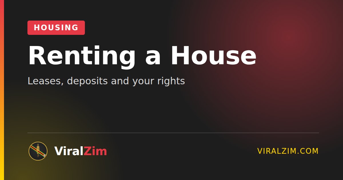 Renting a House in Zimbabwe: Leases, Deposits and Your Rights