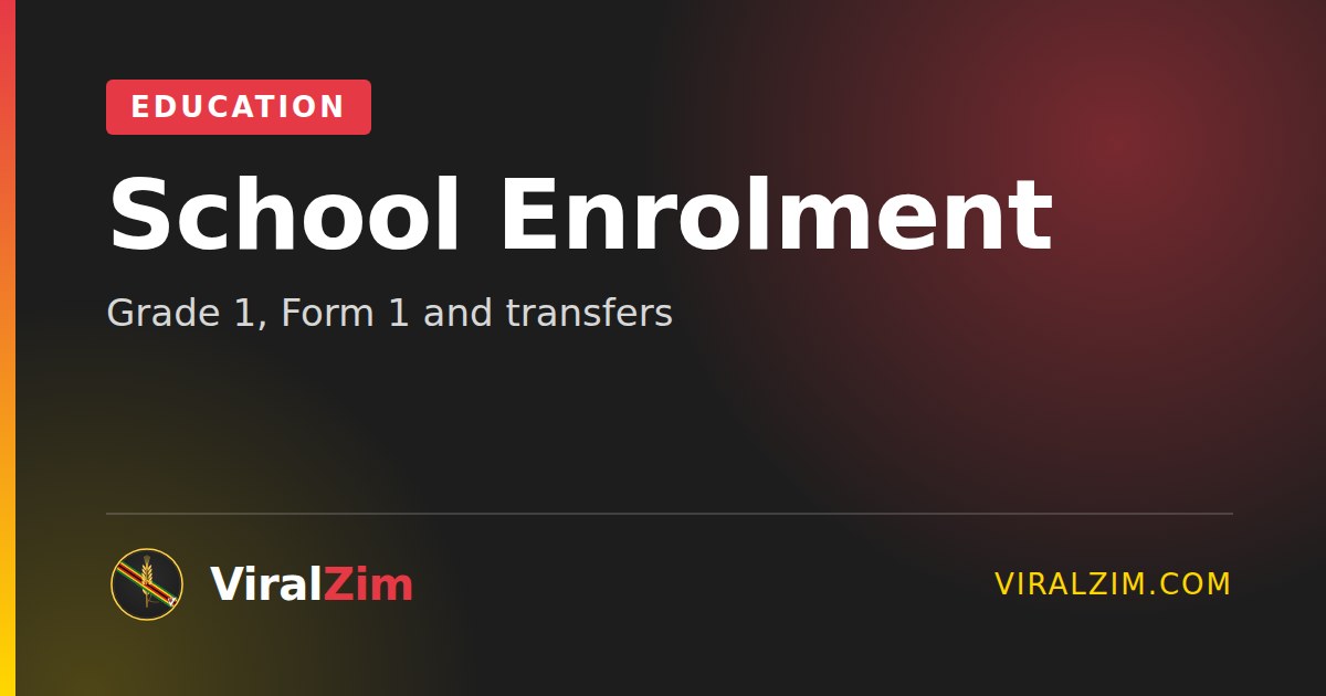 School Enrolment in Zimbabwe: Grade 1, Form 1 and Transfers