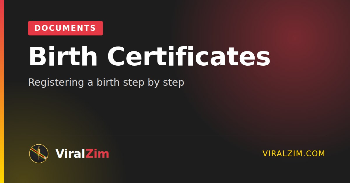 Birth Certificates in Zimbabwe: Registering a Birth Step by Step